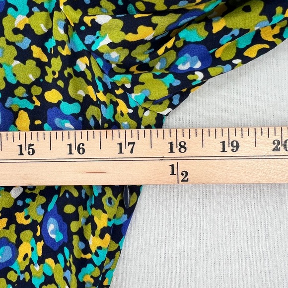 RAILS Roma Dress Womens Small Abstract Garden Print Green Blue Short Sleeve - Picture 16 of 16